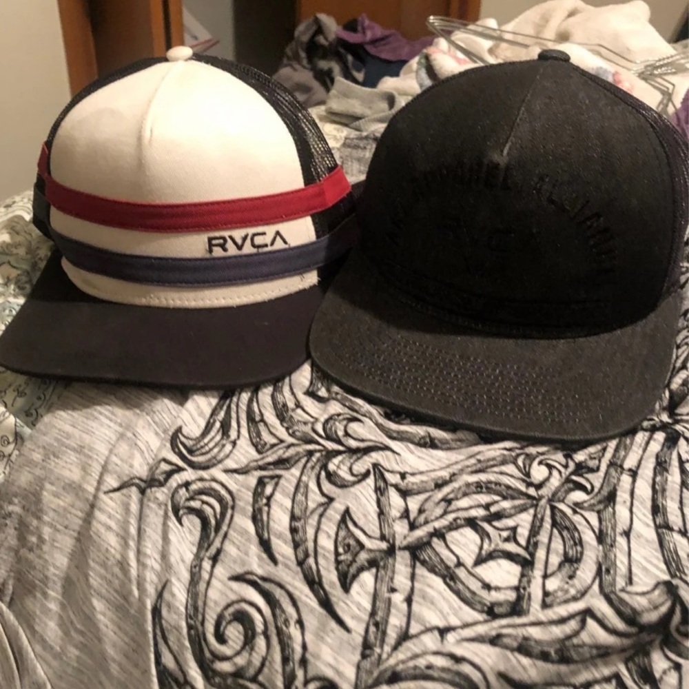 Two RVCA snap backs in good condition